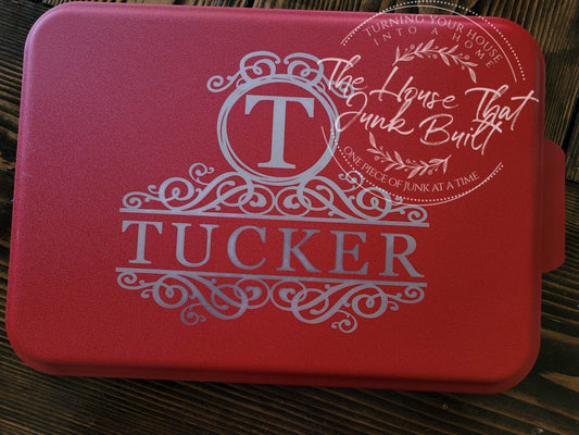 Cake Pan with Monogram Engraved Lid 9x13