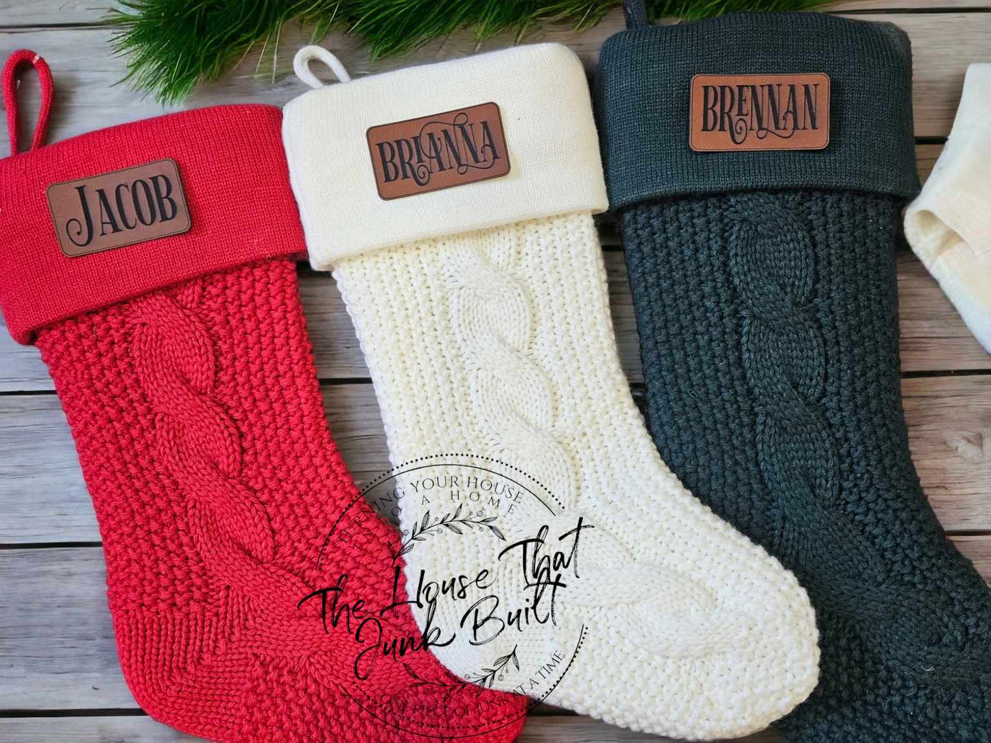 Personalized Cable Knit Stockings