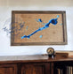 Handcrafted Wood Lake Map | Custom Framed Layered Lake Wall Art