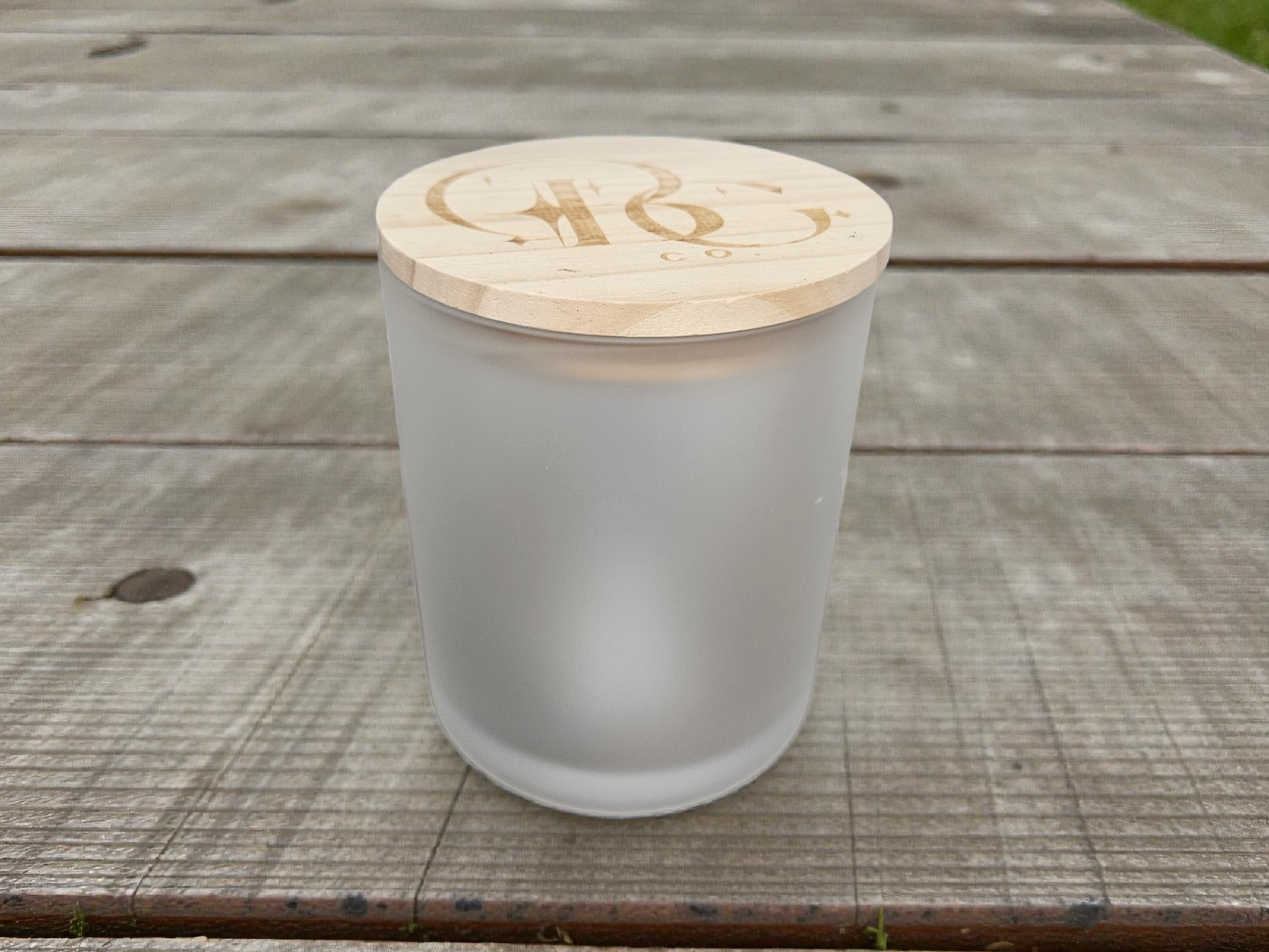 14 oz Frosted Clear Matte Candle Jar with Lid