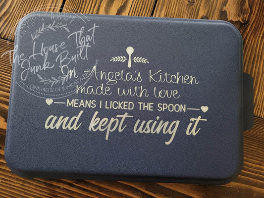 Cake Pan with Engraved lid 9x13