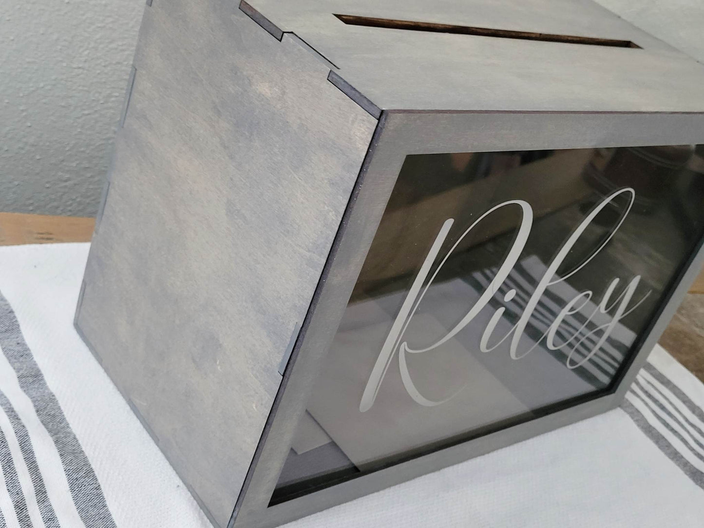 Card Box handmade wood