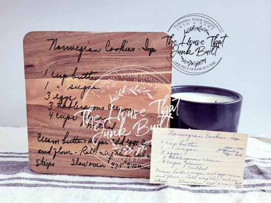 Custom Engraved Recipe Trivet