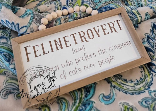 Definition Sign Felinetrovert Cat