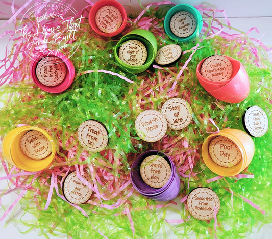 Wood Easter Egg Tokens